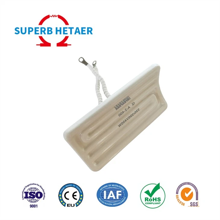 Customized Long Life Flat Or Curved Ceramic Infrared Heater For Plastic IR Heating Plate Heaters